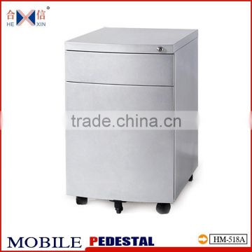 steel metal 3 drawer mobile pedestal movable cabinet