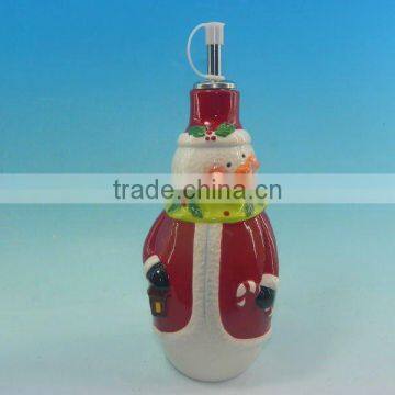 Newest Snowman Ceramic Olive Oil Bottle