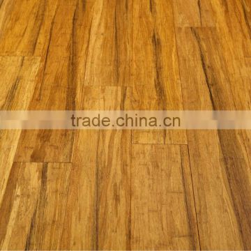 Carbonized strand woven bamboo flooring