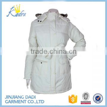 Ladies Long Winter Jacket , Womens Polyfill Padded Coats