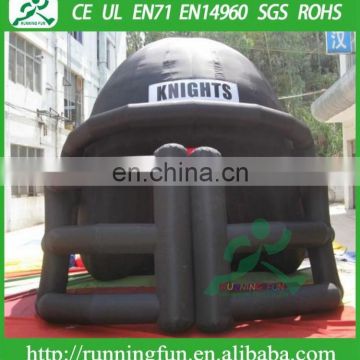 Attractive pvc inflatable football helmet entrance, inflatable tunnel for sale