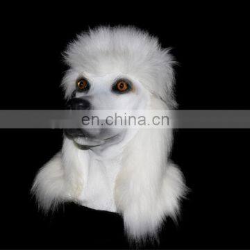 2014 Hot Selling Cute Pet Halloween Costume Accessories Realistic Latex Poodle Dog Mask