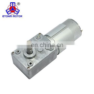 ET-WGM58A high torque super low noise 90 degree right angle 1-100rpm 12v Dc Worm Gear Motor