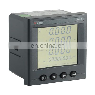 Acrel digital amp meter AMC72L-AI3/C three phase lcd programmable digital ammeter panel meter with RS485