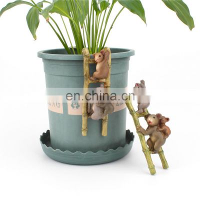 ladder climbing small koala potted decorative ornaments climbing cylinder pendant creative home gardening resin decoration
