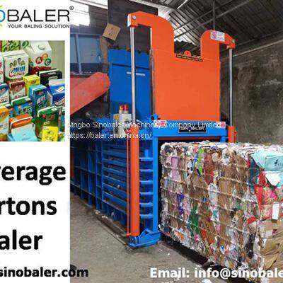 Beverage Cartons Baler, Beverage Cartons Baling Machine SINOBALER