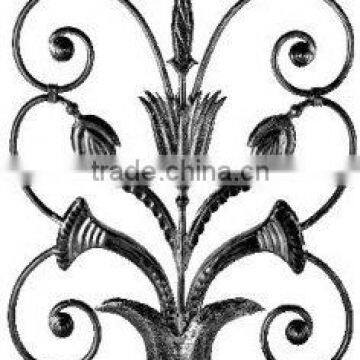 Wrought floral unit WH-3227 for handrail baluster balustrade fencing