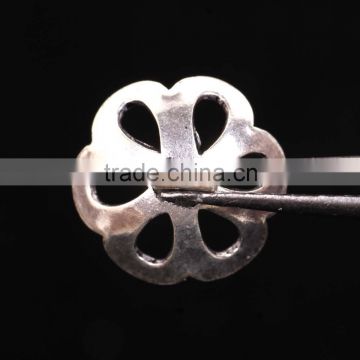 925 Solid Sterling Silver Round Bali Style Cap Beads