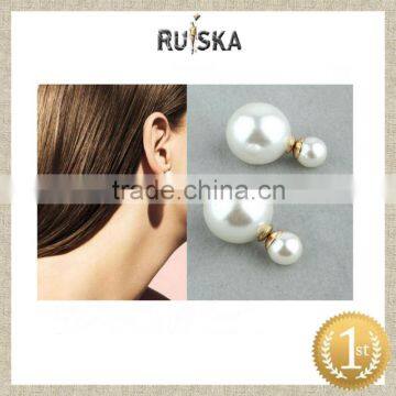 TWO SIDE ARTIFICIAL PEARL EARRINGS HOT SALE