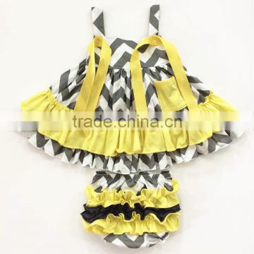 wholesale chevron boutique swing top set baby girls clothes set