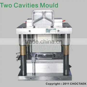 two cavities smooth wall container mould for aluminium foil container making machine