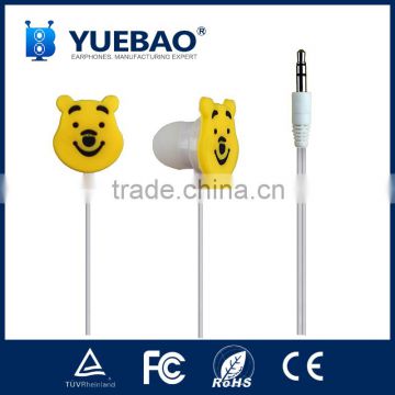 promotion earphone with PVC yellow dog
