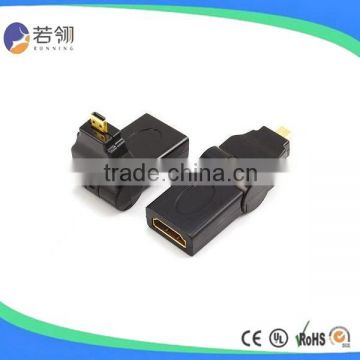 Swing Type Micro HDMI male to HDMI A female Adaptor