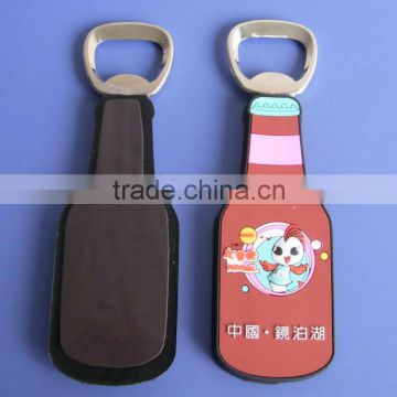 Hot sell 3D promotion advitise pvc beer bottle openers
