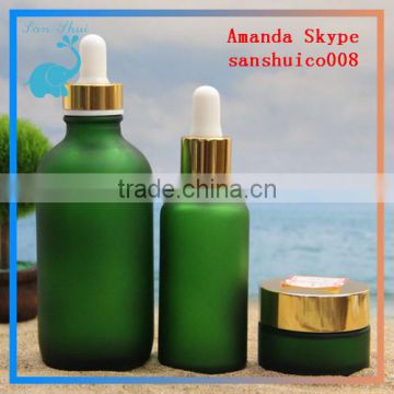 glass bottle and glass jar for body lotion