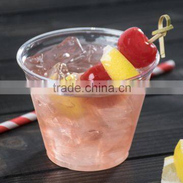 6oz China Tea Use Clear Disposable PET Plastic Tea Cup With Lids