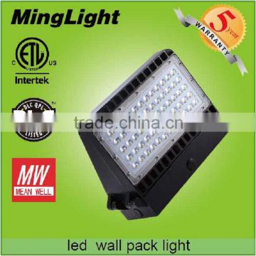 ETL DLC listed 2016 hot sale Samsung chips led wall mounted lighting 48w led wall pack light