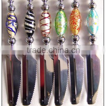 hand made glass cake knife for daily arts