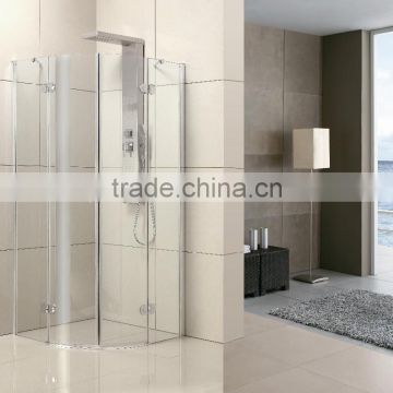 luxurious and best selling quadrant pivot frameless shower enclosure S245