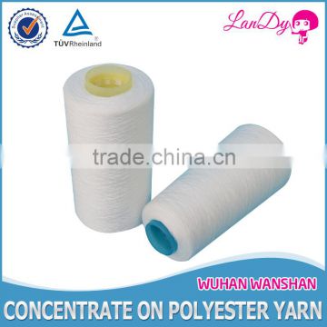close virgin 52/2 100% semi dull polyester sewing thread in plastic cone for knitting and weaving