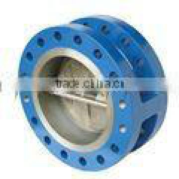 Wafer type flange end dual disc check valve