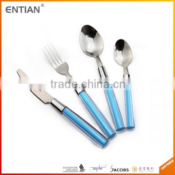flatware colored handle, plastic cutlery, cutlery set 24 pcs