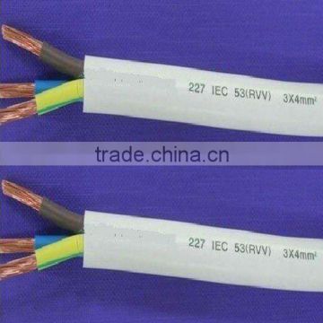 China CCC RVV 3 core flexible cable with high quality copper 300/500v