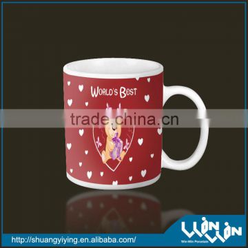 full decal ceramic mug bear design
