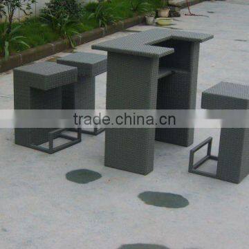 Outdoor furniture rattan bar set