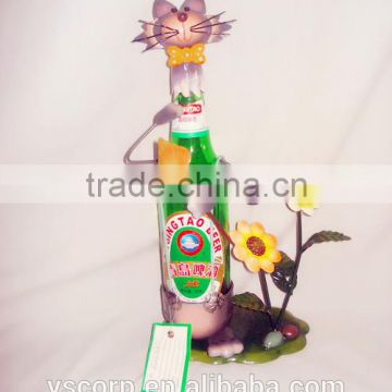 Standing cat beer holder ornament for home