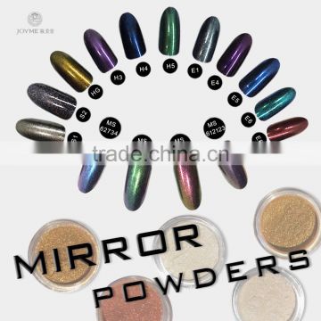 Magic mirror powder for uv gel with 15 colors chrome pigment powder nail