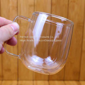 250ML Handmade double wall glass cup coffee mug milk cup juice mugs  hotel glassware hotel coffee cup hotel glass cup