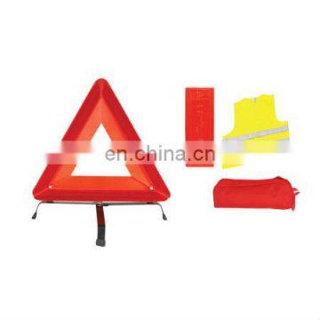 E-MARK/Car Accident Kits with Warning Triangle and Safety Vest and Made of 100% Polyester Tricot