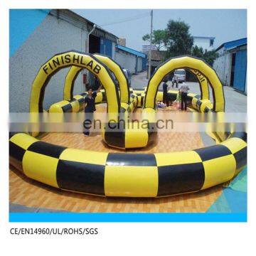 zorb ball air track/inflatable air tumble track/car racing inflatable air track for sale