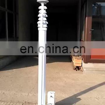 hand and electric operated telescopic camera mast 10m