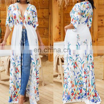 Cotton Beach Cover up 2019 Robe Plage Plus size Long Beach Tunic Swimsuit Cover up Kimono Beach Bathing suit Cover ups Swimwear