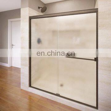 Simple shower screen glass sliding bath shower cabin room