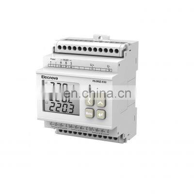 DC din rail mounted multi functional digital solar energy power meter data logger