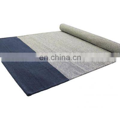 Striped Handwoven Cotton washable indian manufacture Yoga Rugs