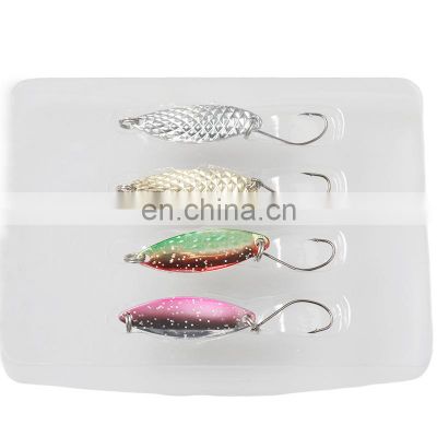 Hot selling 3g   Hard Baits Sequins Noise Paillette Metal Spoon Set  Fishing Lure