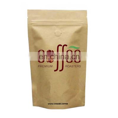 Eco Friendly Customized Printed Packaging Bag Tea Recyclable Stand Up Pouch Kraft Paper Coffee Bags