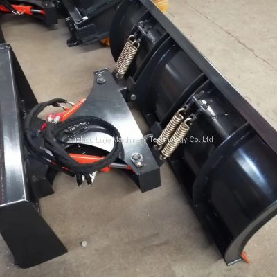 China skid loader snow blade,China skid steer snow pusher attachments