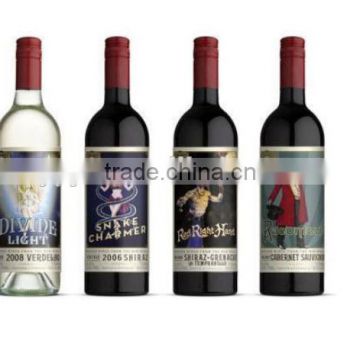 Private printing bottle sticker labels for all types of red wine