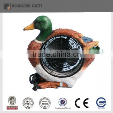 resin goose figurines animal electric fan with USB