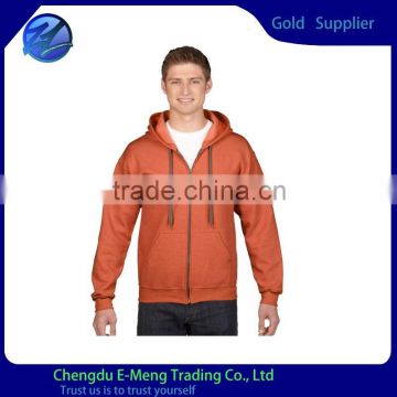 Plain Solid Color Good Quality Zipper Hoodie Jacket for Men