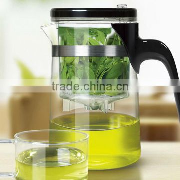 Samadoyo 500ml push botton glass teapot wholesale in China manafacturer