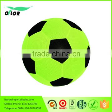 9inch black and yellow Inflator pvc football toy balls