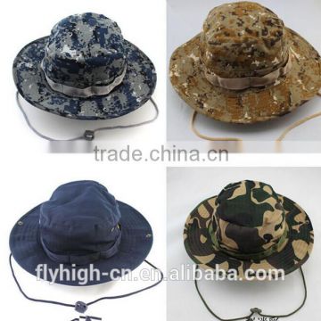 High Quality Logo Outdoor Cotton Camouflage Bucket Hat