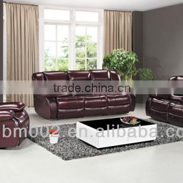 Modern design Recliner sofa top grain leather and PU material