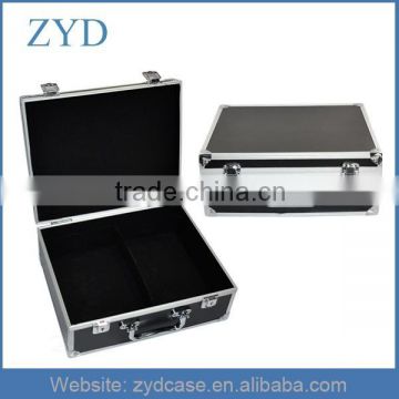 Aluminum portable locked empty carry tattoo tool box, 31*25*13cm